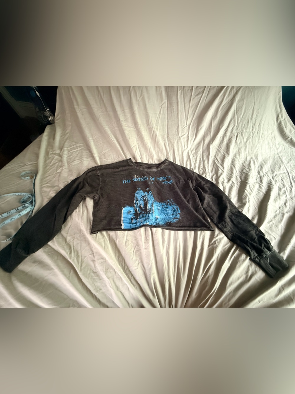 Sisters of Mercy Long Sleeve Crop Top SZ L